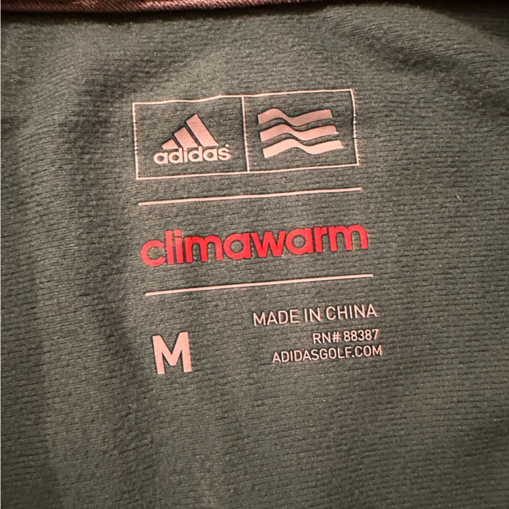 adidas Men's Green and Gray 1/4 Zip lightweight pullover - Picture 5 of 9